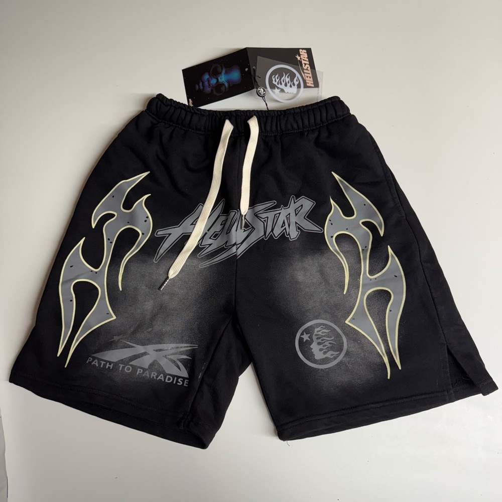 Black Graphic Men's Shorts